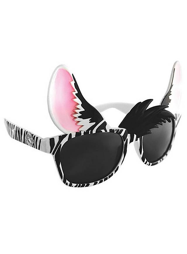 Partybrille Sun-Staches Funbrille Zebra Brille
