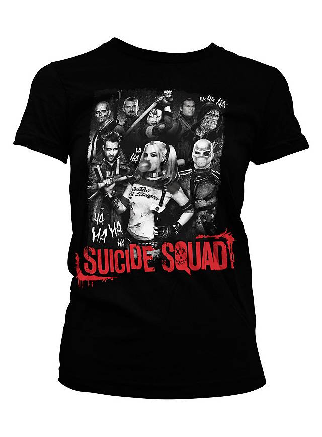 Suicide Squad Girlie Shirt schwarz