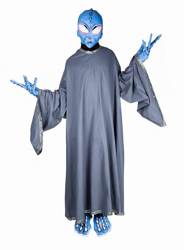 Blauer Alien Kostüm Set