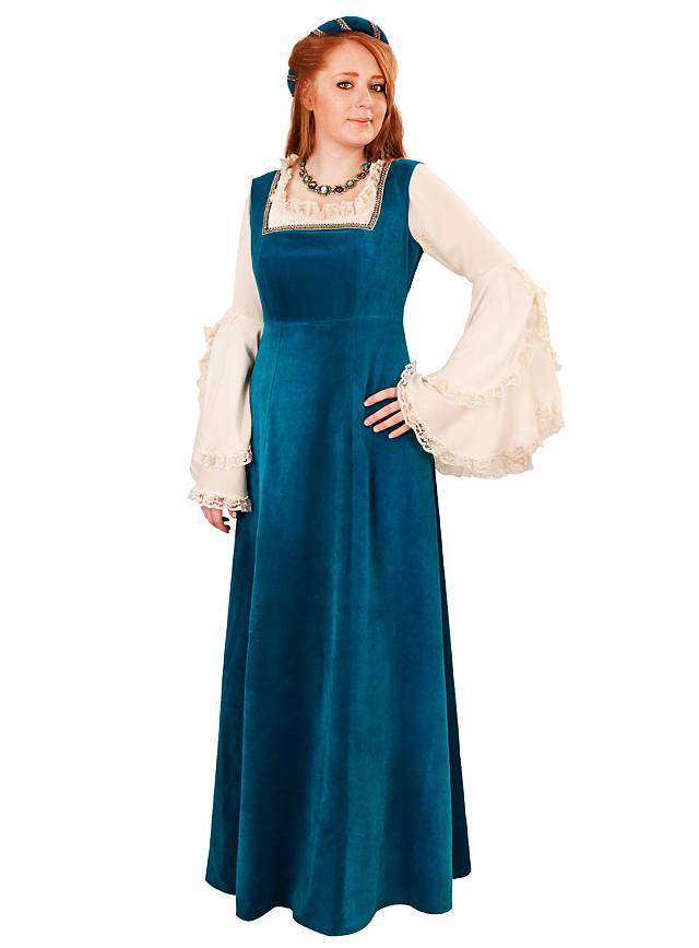 Burgherrin türkisblau Kostüm | Mittelalter Gewandung für Eure Mottohochzeit