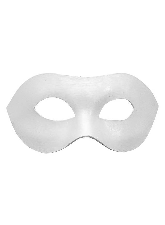  Colombina Liscia white Venetian Leather Mask for Your Black and White Party