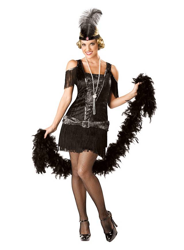 Flapper Girl schwarz Kostüm