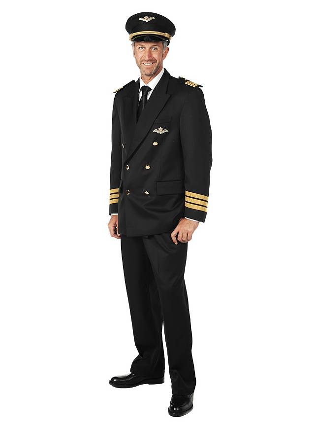 Flugzeugführer Kostüm - Uniform Kostüme für Herren 