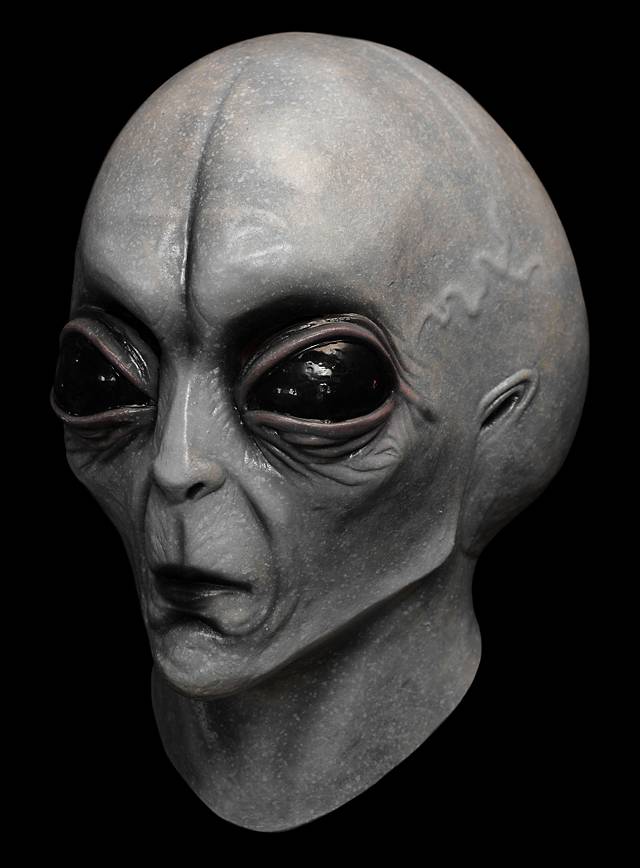 Klassische Alien Maske grauer Außerirdischer