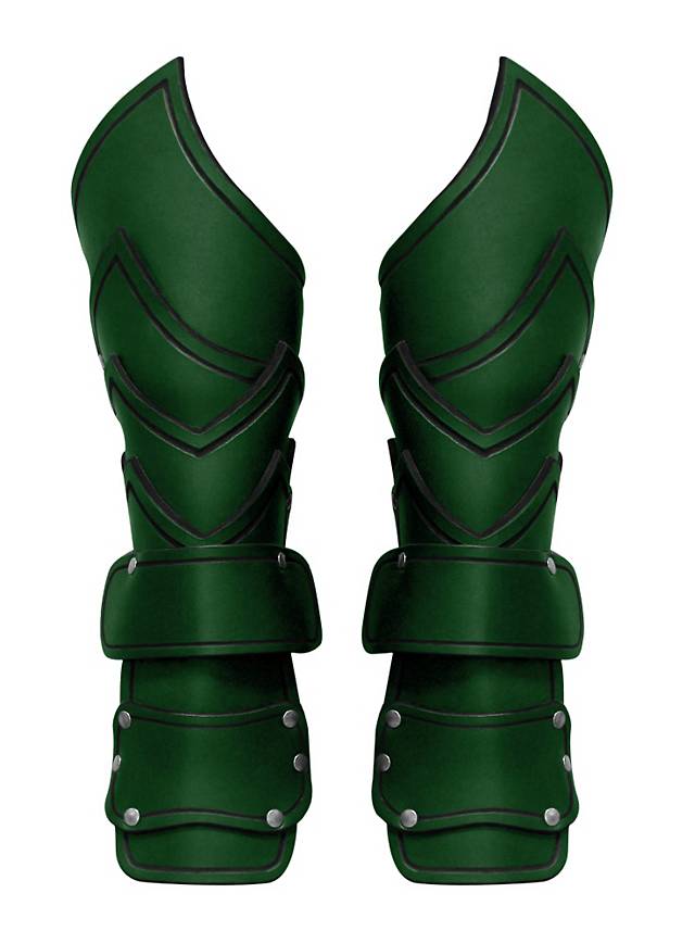 Kriegsherr Armschienen mit Handschutz grün