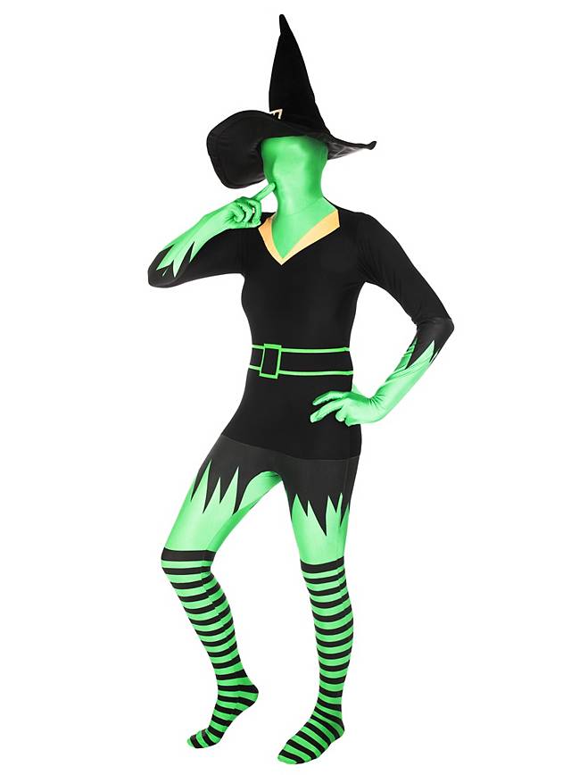 Morphsuit Green Witch Full Body Costume