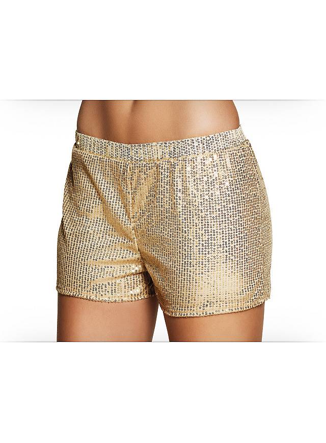 Pailletten Shorts Damen Gold Maskworld