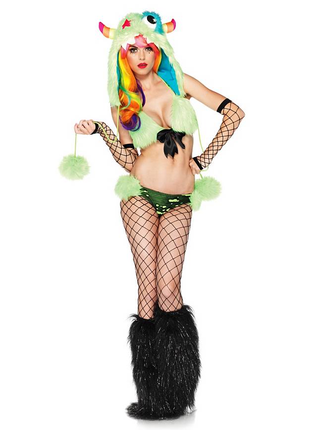 Süßes Party Monster Sexy Kostüm für Neon Partys