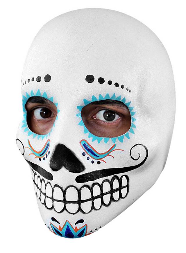 Tag der Toten-Maske Kavalier aus Latex - Halloween Trend 2016