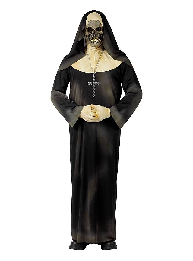 Teuflische Nonne Skelett Kostüm Halloweenkostüm