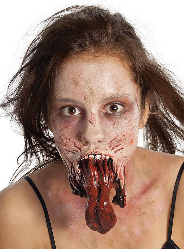 Gespaltener Kiefer für Halloween Zombie