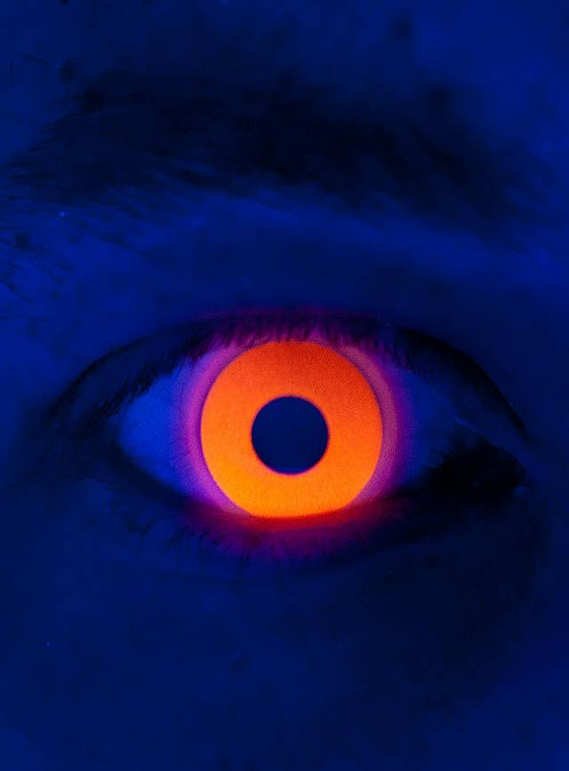 UV Orange Kontaktlinsen für Schwarzlicht Partys