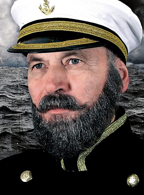 Captain Professional Beard Made of Real Hair for your boat party