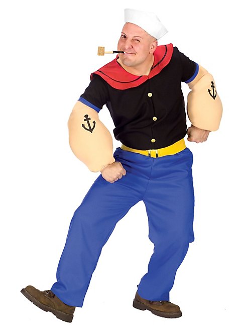 Original Popeye Kostüm Idee für Halloween Seemann