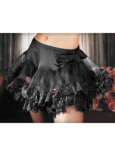 Petticoat schwarz kurz Halloweenkostüm Accessoire