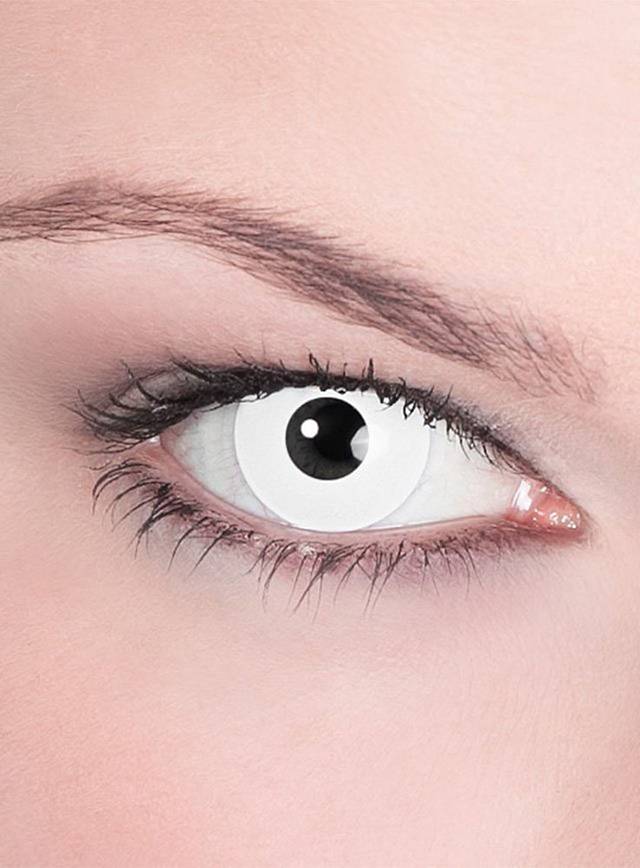 Kontaktlinse weiß mit Dioptrien  – Farbige Kontaktlinse mit Stärke