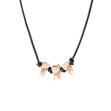 3D-Druck - 3 menschliche Zähne Anhänger mit Lederband