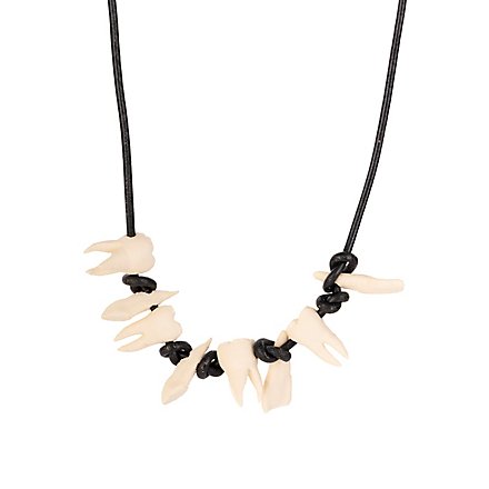 3D Print - 8 Human Teeth as Pendants with Leather Strap