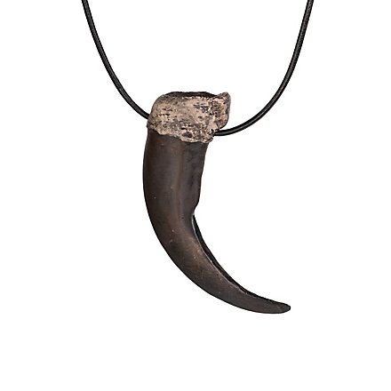 3D Print - Bear Claw Pendant with Leather Strap (10cm)