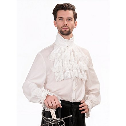 Aristokratenhemd mit Jabot - Louis, weiß