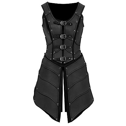 Armure d'elfe guerrière en cuir noir