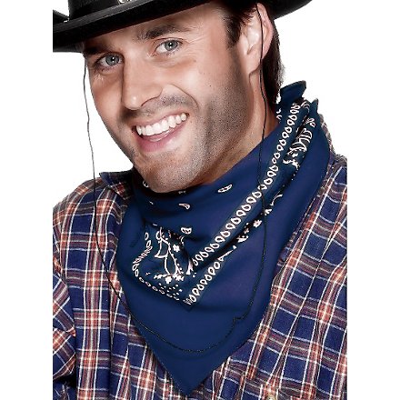 Bandana da cowboy blu