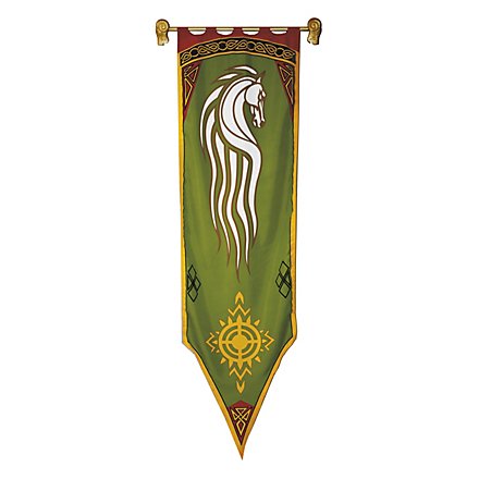 Bannière de Rohan verte - Seigneur des anneaux