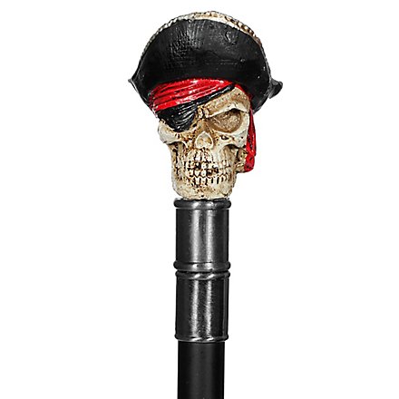 Bastone da passeggio teschio pirata