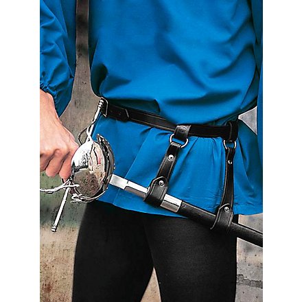Belt with double strap sword hanger 