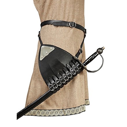 Belt with multi strapped left handed sword hanger 