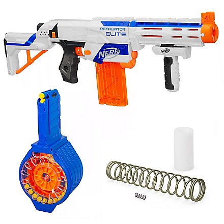 Blasterparts - Tuning-Mega-Pack suitable for NERF Retaliator, incl. 30 Darts Drum Magazine, Tuning-Spring & Blaster