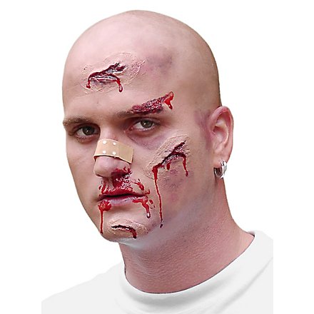 Blessures faciales désagréables - Blessures en latex à coller