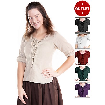 Blouse médiévale à manches courtes - Valeria