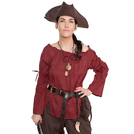 Blouse médiévale aspect lin - Mia