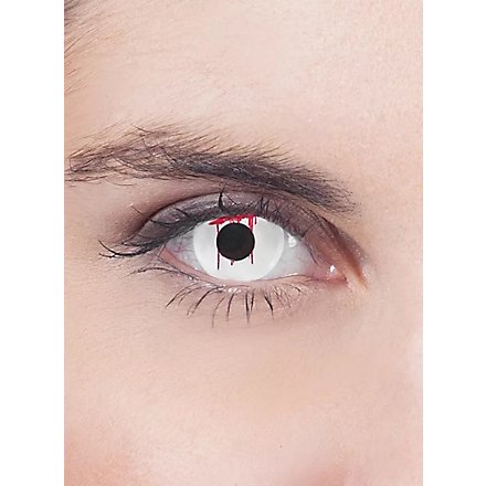 Blutendes Auge weiß Kontaktlinsen