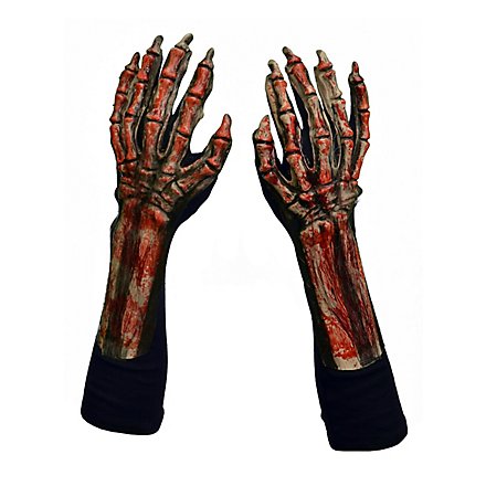 Bone hands bloody