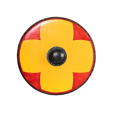 Bouclier rond 75cm - Gastir, jaune/rouge