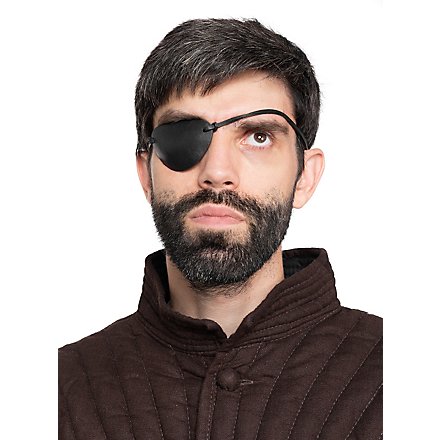 Cache-œil de pirate en cuir véritable