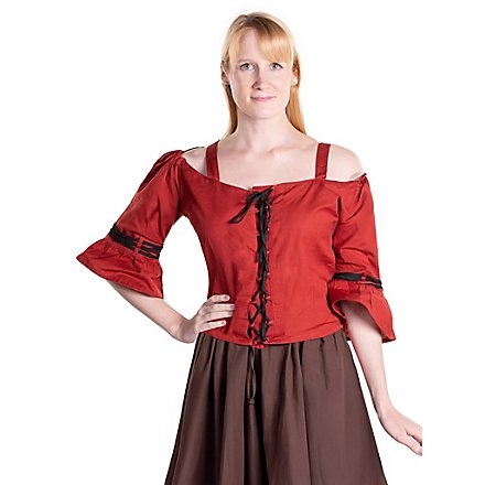 Camicetta medievale con spalle scoperte - Prina, corta