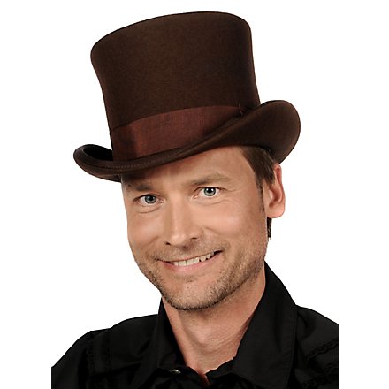 Cappello a cilindro steampunk marrone