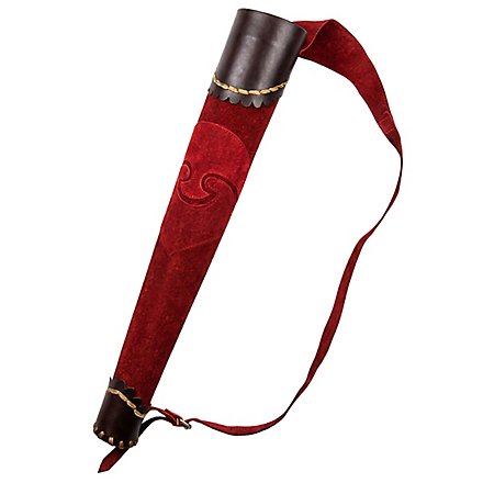 Carquois d'archer noir et rouge