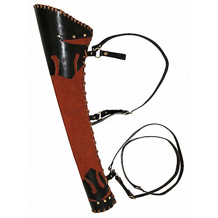 Carquois médiéval noir et rouge