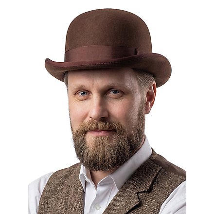 Chapeau melon marron