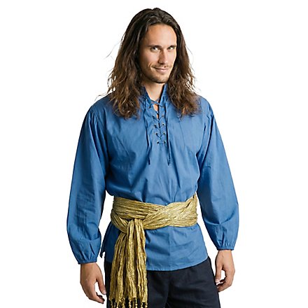 Chemise de valet bleue