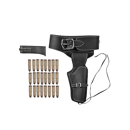 Cintura revolver premium con cartucce decorative nero