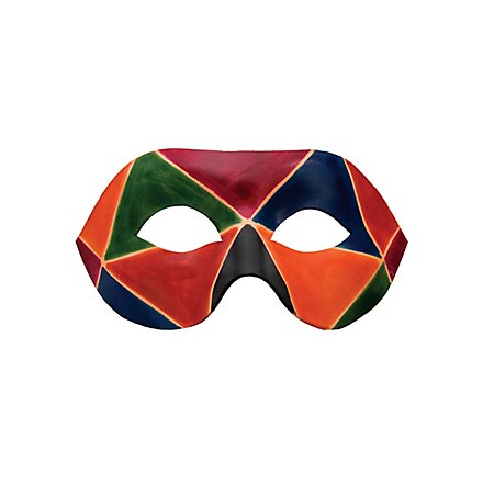Colombina Arlecchino de cuoio maschera veneziana in cuoio