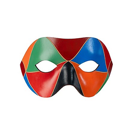 Colombina Arlecchino de cuoio Venetian Leather Mask