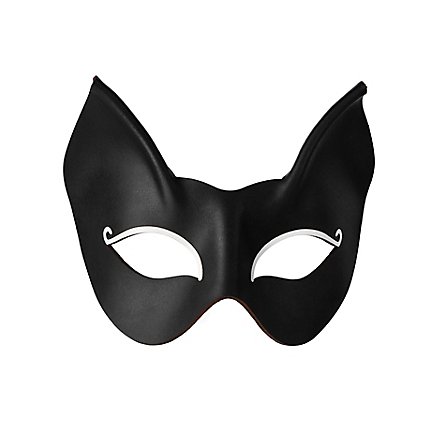 Colombina Gatta nero Venezianische Katzenmaske aus Leder