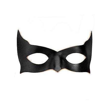 Colombina Incognito maschera in pelle nera veneziana