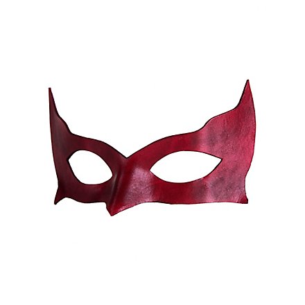 Colombina Incognito rouge Masque en cuir vénitien